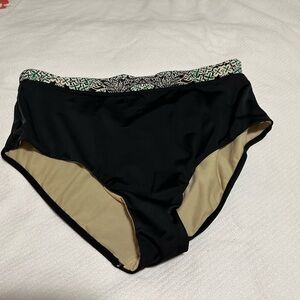 Swimsuits For All Black and Tan Bikini Briefs